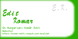 edit komar business card