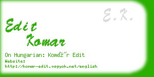 edit komar business card